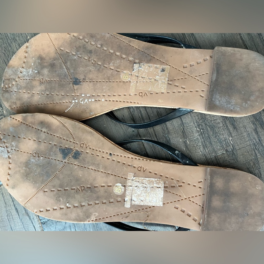 Dolce Vita Cork Flip Flop Sandals with Black Straps - Picture 6 of 7
